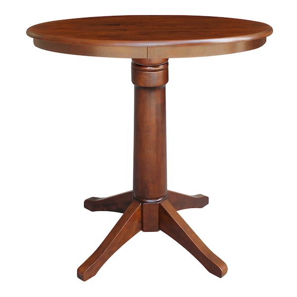 International Concepts Round 36 in Round Top Pedestal Table, 34.9 inH, Espresso, 36 in W, 36 in L, 35.9 in H, Wood K581-36RT-27B-6B - main